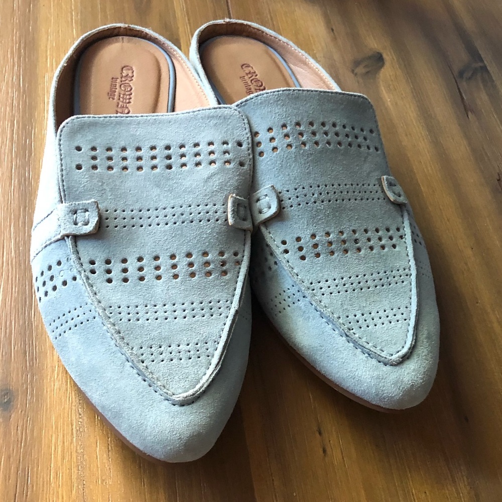Light Blue Slip Ons